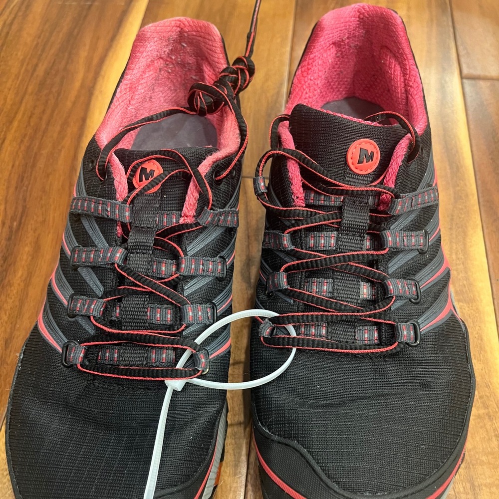 Merrell‎ All Out Rush Women Size 9 Black Pink outdoor Trail Running Shoes J06482 - Picture 2 of 7